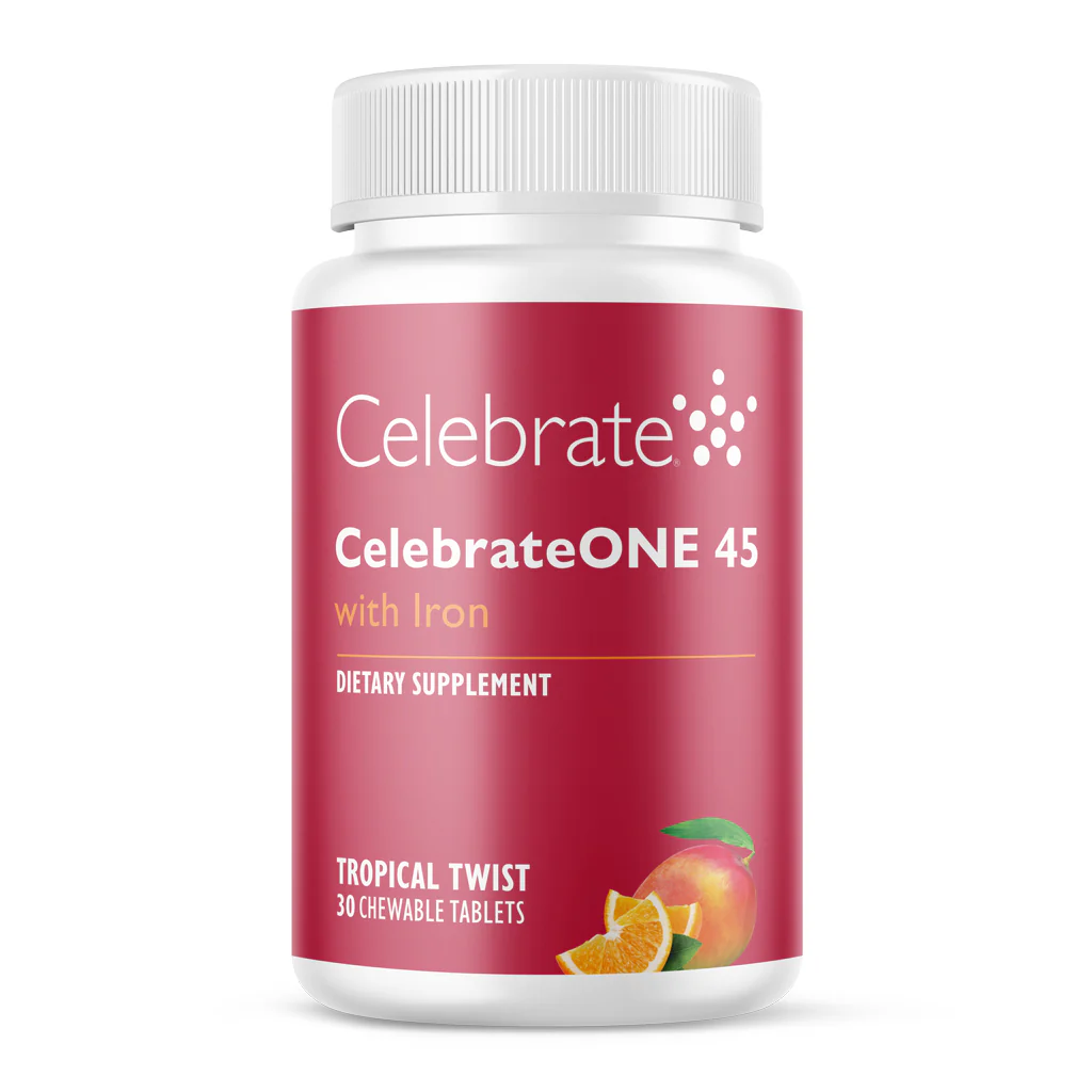 CelebrateONE 45 Einmal täglich bariatrisches Multivitamin mit Eisen, Kautabletten