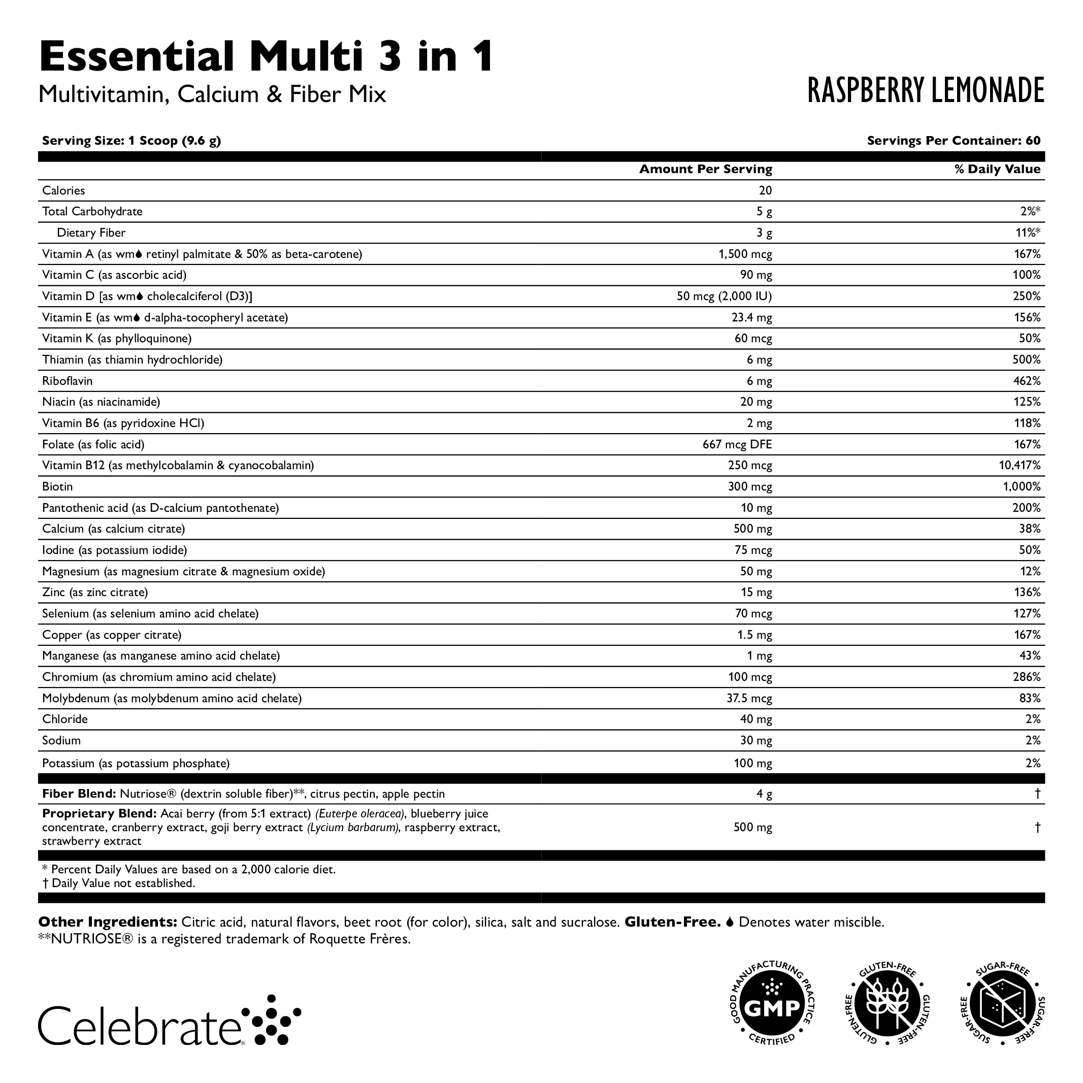 Essential Multi 3 in 1 Multivitamin mit Kalzium, Getränkemix - Image 5