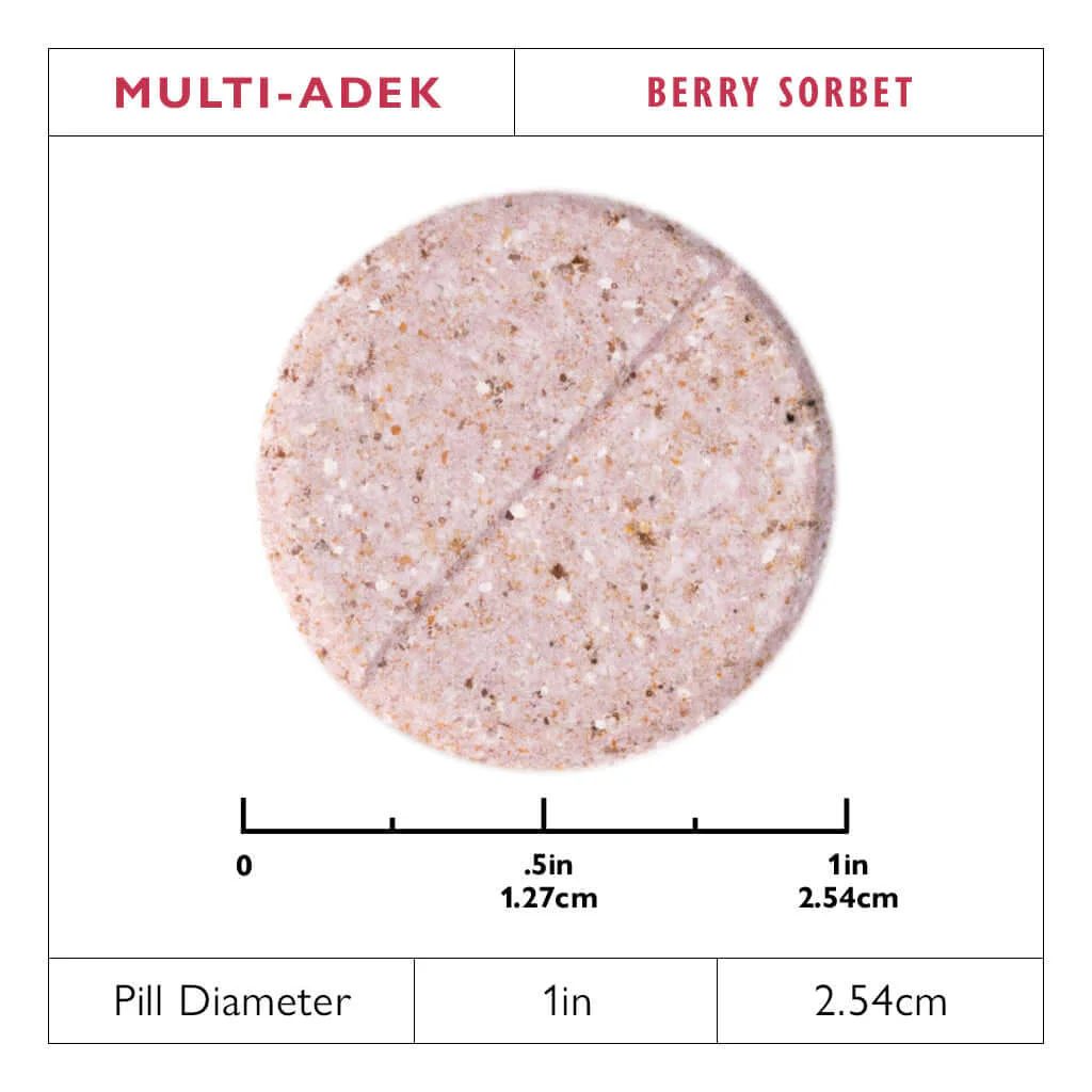 Multi-ADEK Vitamin ohne Eisen, Kautabletten, Berry Sorbet - Image 3