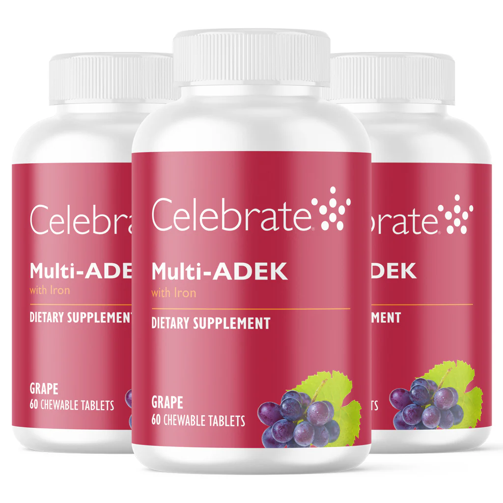 Multi-ADEK Vitamin mit 60mg Eisen, Kautabletten, Grape - Image 4